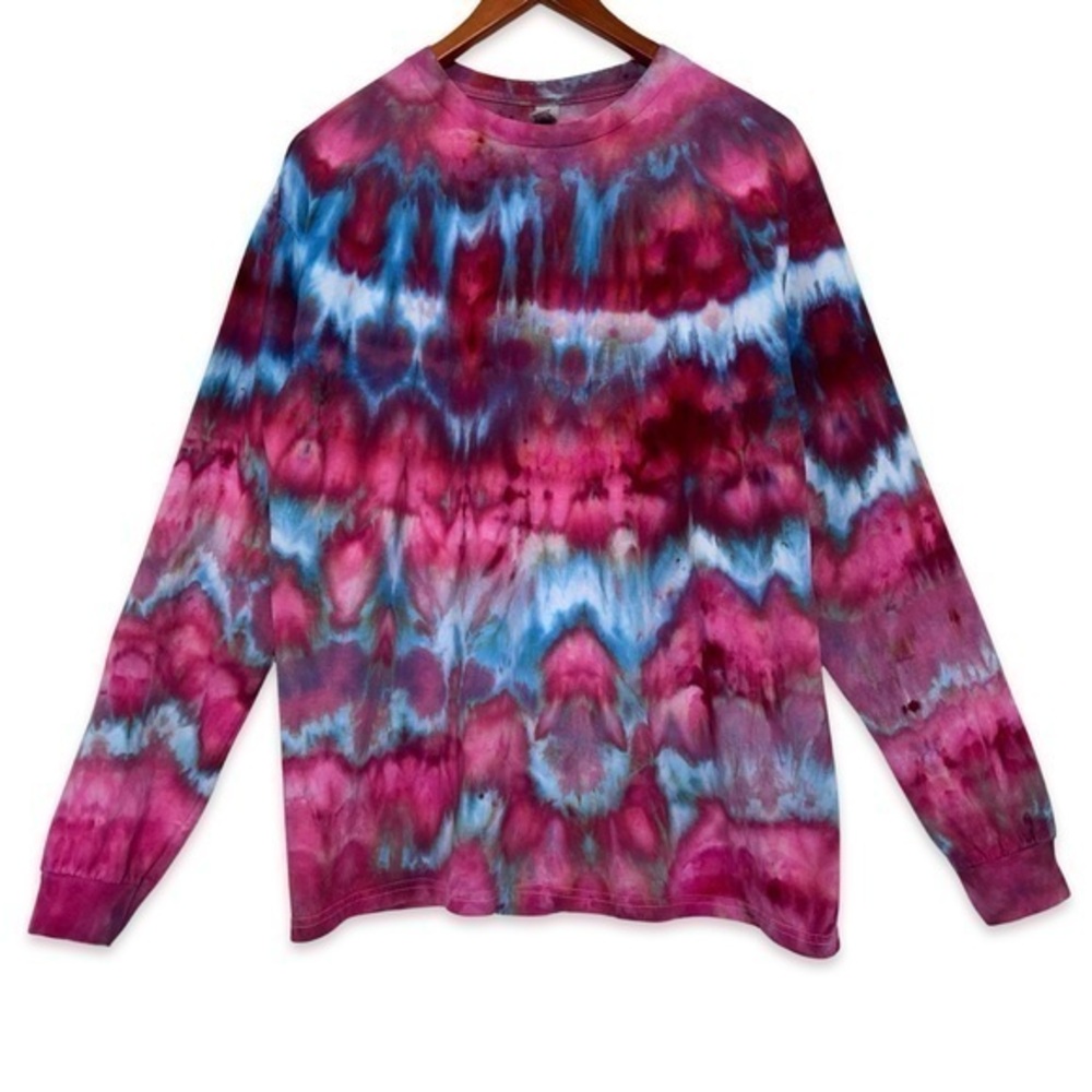 (NEW) Ice Tie-Dye Crewneck Longsleeve T-Shirt - Size Large